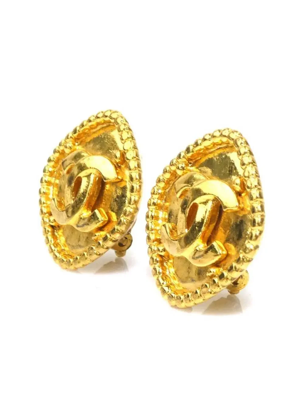 Auth Chanel Vintage Cc Logo Earrings #293899C33B